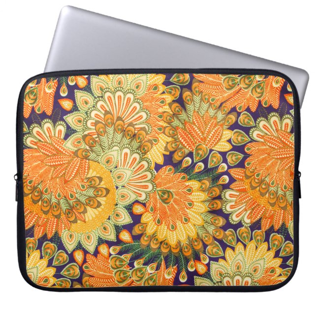 Vintage cloth pattern: close-up texture. laptop sleeve (Front)