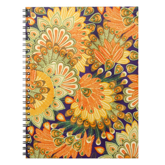 Vintage cloth pattern: close-up texture. notebook (Front)