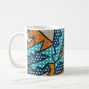 vintage cloth seamless pattern with grunge effect coffee mug