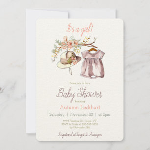 Vintage Clothes Country Baby Shower Invitation