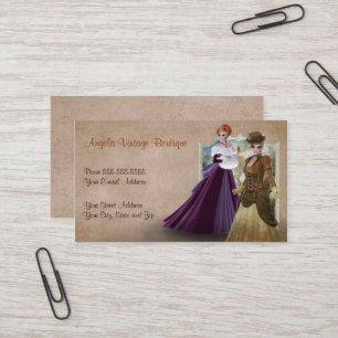 Vintage Clothing Thrift Shop Boutique Business Card