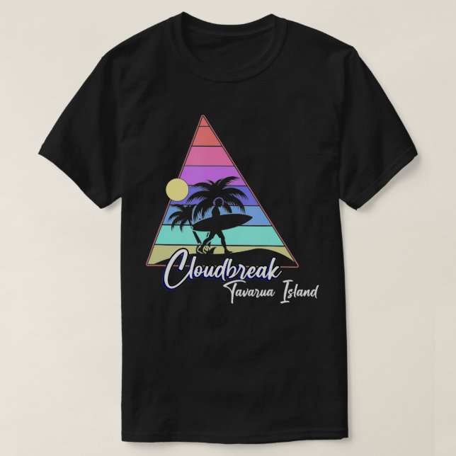 Vintage Cloudbreak Fiji Surfing  T-Shirt (Design Front)