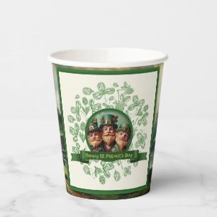 Vintage Clover St Patrick's Day Landscape PPC Paper Cups