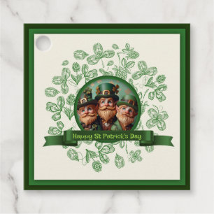 Vintage Clover St Patrick's Day Landscape Thanks F Favour Tags