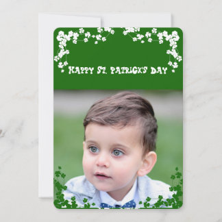 Vintage Clover St Patrick's Day Son/Grandson Photo Holiday Card
