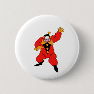Vintage clown 6 cm round badge