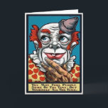 Vintage Clown Fool Birthday Card<br><div class="desc">Custom restored, high quality vintage clown image... Creepy.</div>