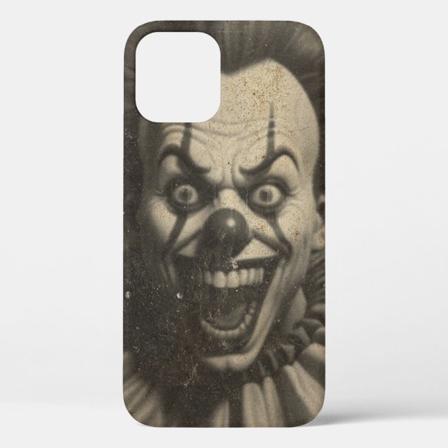 Vintage clown iPhone 12 phone case (Back)