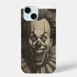 Vintage clown iPhone 15 phone case