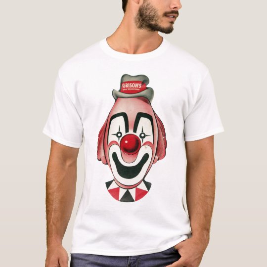 Vintage Clown Mask Illustration T-Shirt