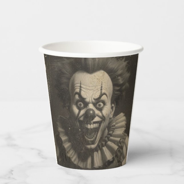 vintage clown party paper cups (Front)