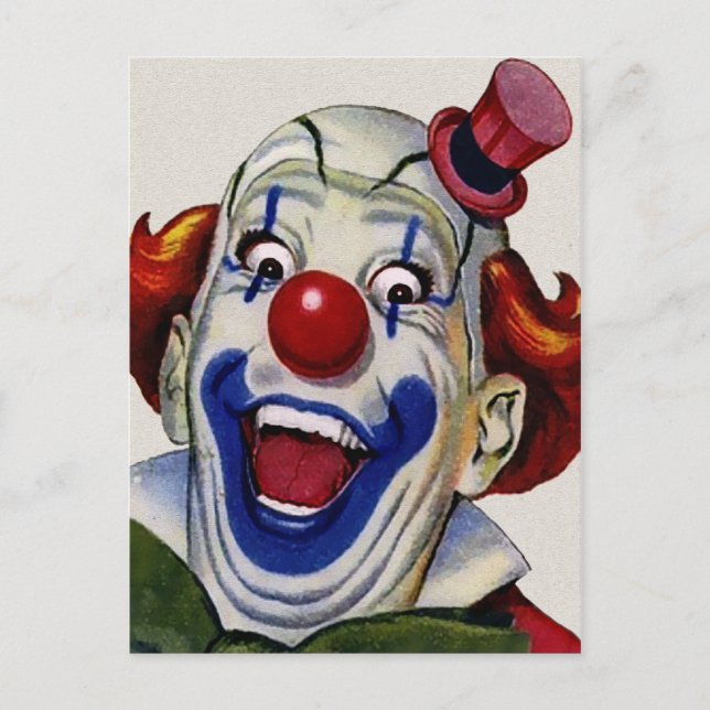 Vintage Clown Postcard (Front)