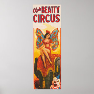Vintage Clyde Beatty Circus Poster