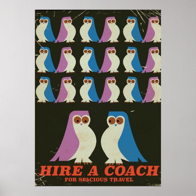 Vintage Coach travel poster (Front)