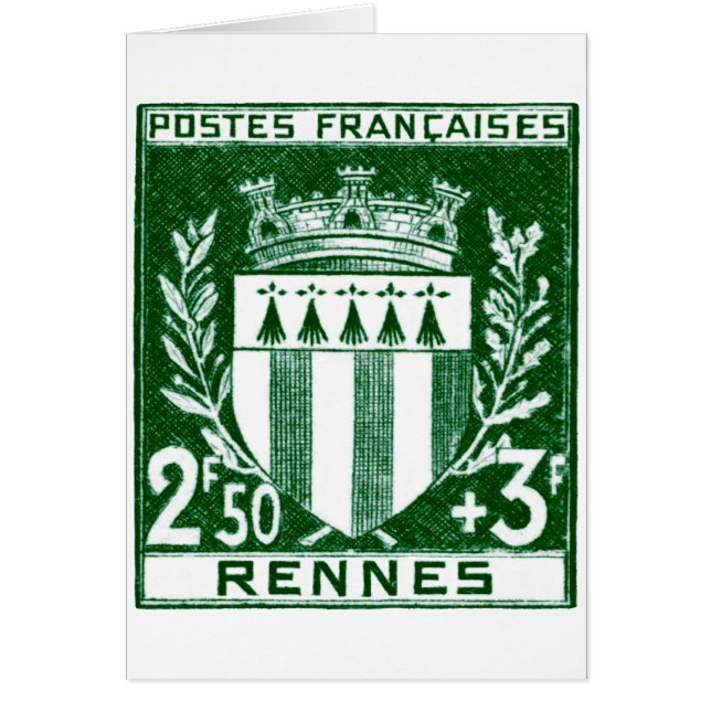 Vintage Coat of Arms Rennes, France (Front)