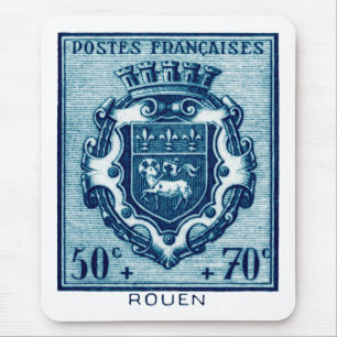 Vintage Coat of Arms Rennes, France Mouse Mat