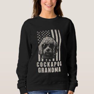 Vintage Cockapoo Dog Grandma American Flag Gifts f Sweatshirt