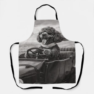 Vintage Cockapoo Driving Apron- Retro kitchen Gift Apron