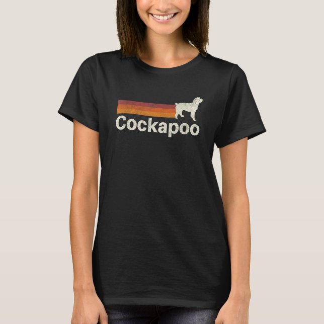 Vintage Cockapoo Retro Mum Dad Dog T-Shirt (Front)