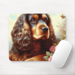 Vintage Cocker Spaniel Painting Mouse Mat