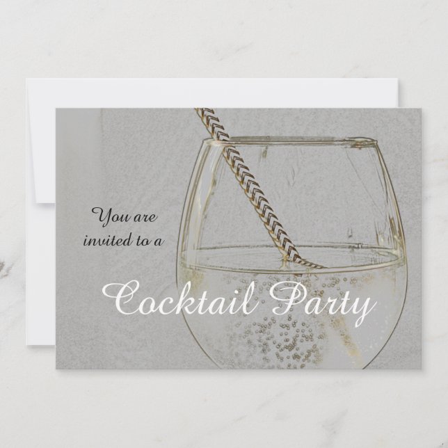 Vintage cocktail party invitation (Front)