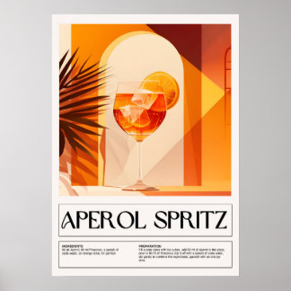 Vintage Cocktails: Aperol Spritz Poster
