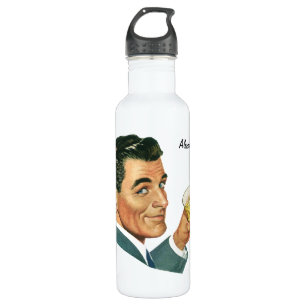 Vintage Cocktails Beverages, Man Drinking Drinks 710 Ml Water Bottle