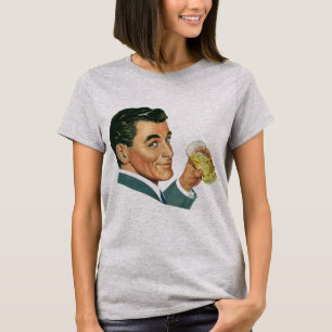 Vintage Cocktails Beverages, Man Drinking Drinks T-Shirt