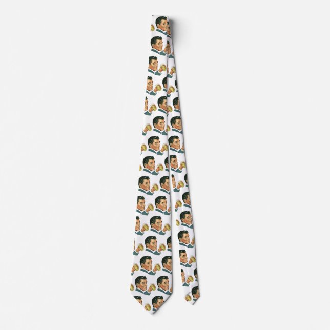 Vintage Cocktails Beverages, Man Drinking Drinks Tie (Front)