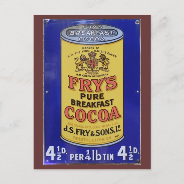 Vintage Cocoa Ad Brunch Invitation Postcard (Front)