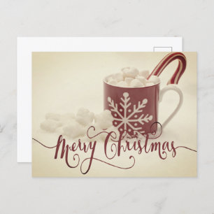 Vintage Cocoa Merry Christmas Postcard