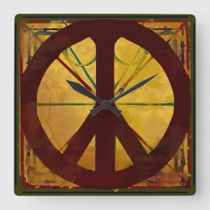 Vintage Codex Peace Sign Wall Clock
