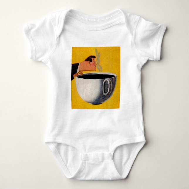 Vintage Coffee Advertisement Baby Bodysuit (Front)