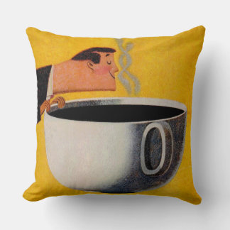 Vintage Coffee Advertisement Cushion