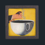 Vintage Coffee Advertisement Jewellery Box<br><div class="desc">Vintage Coffee Advertisements - Antique 20th Century American Advertise</div>