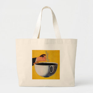 Vintage Coffee Advertisement Large Tote Bag