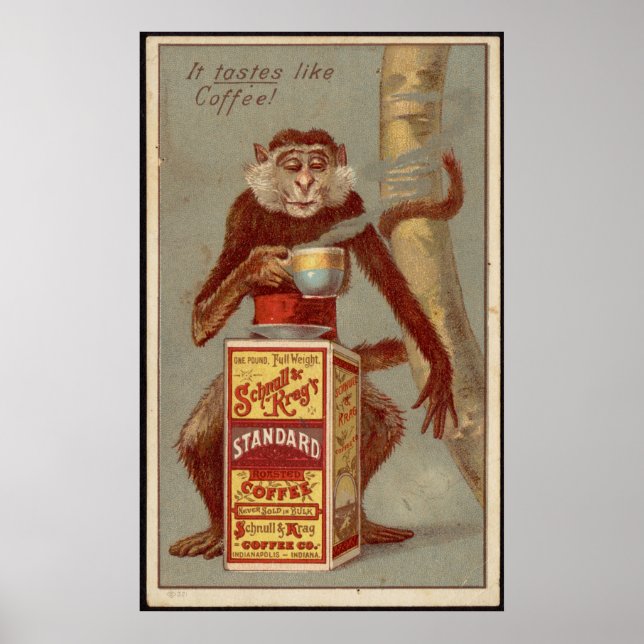 Vintage Coffee Advertisement Poster (Front)