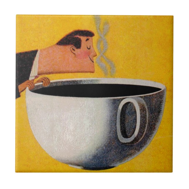 Vintage Coffee Advertisement Tile (Front)