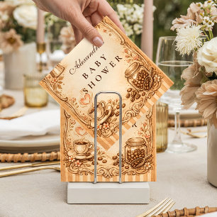 Vintage Coffee Baby Shower Napkin