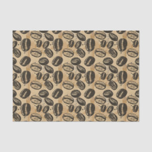 Vintage Coffee Bean Pattern Wallpaper Decoupage Tissue Paper