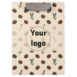 Vintage Coffee Beans and Lavender Cafe Branding Clipboard