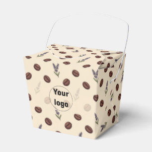 Vintage Coffee Beans and Lavender Seamless Pattern Favour Box
