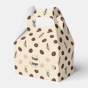 Vintage Coffee Beans and Lavender Seamless Pattern Favour Box