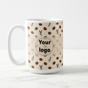 Vintage Coffee Beans and Lavender Seamless Pattern Mug