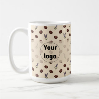 Vintage Coffee Beans and Lavender Seamless Pattern Mug