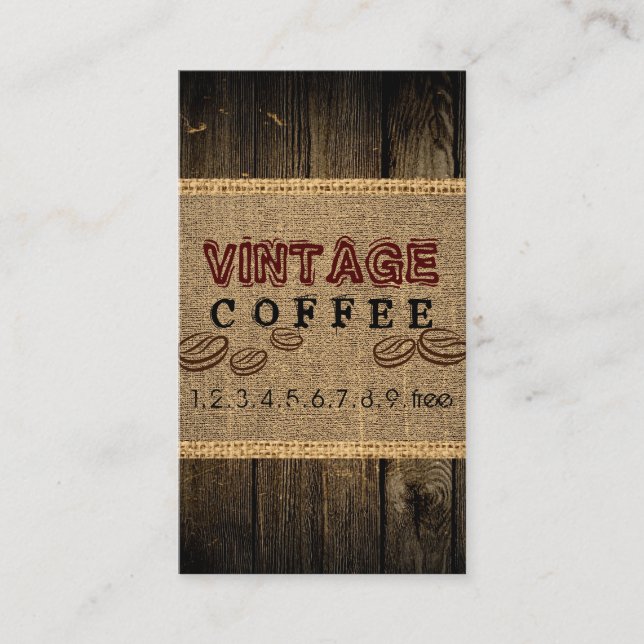 Vintage Coffee Business Card (Front)
