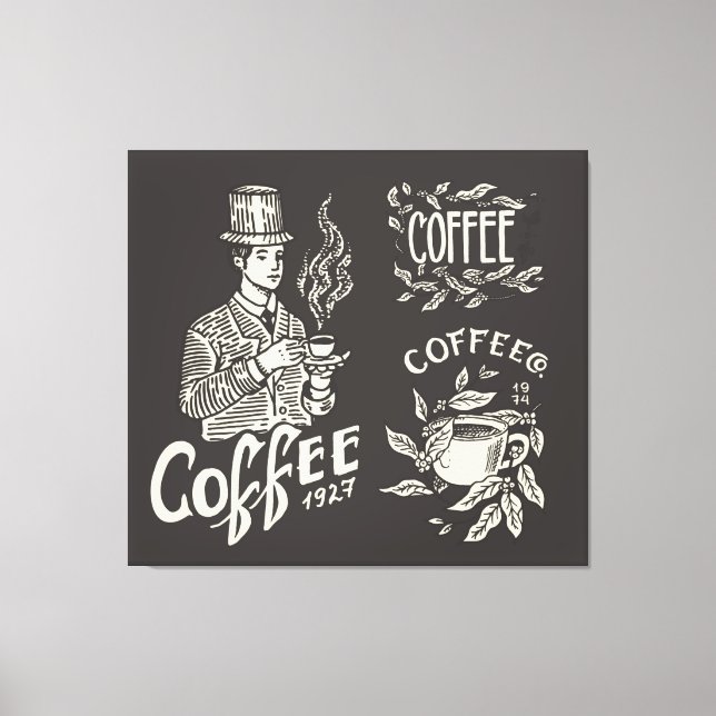 Vintage Coffee Canvas Print (Front)