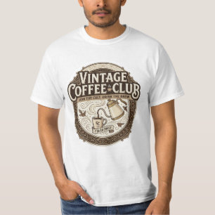 Vintage Coffee Club Retro Aesthetic Men's T-Shirt