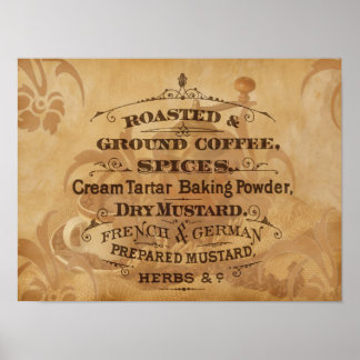 Vintage Coffee Coffee Art Poster