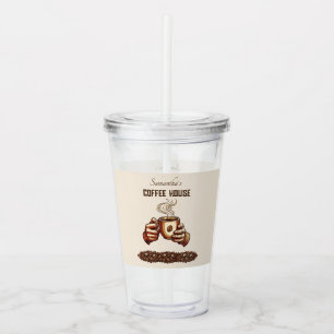 Vintage Coffee Cup Terracotta Cafe Branding